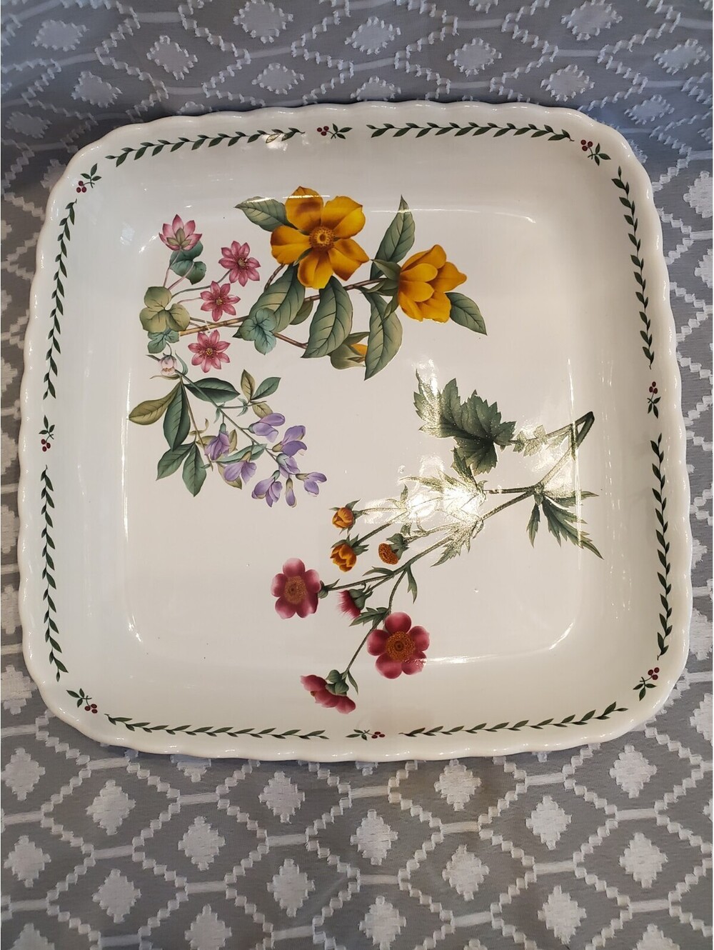 10" Mikasa Summer Symphony Square Serving Dish